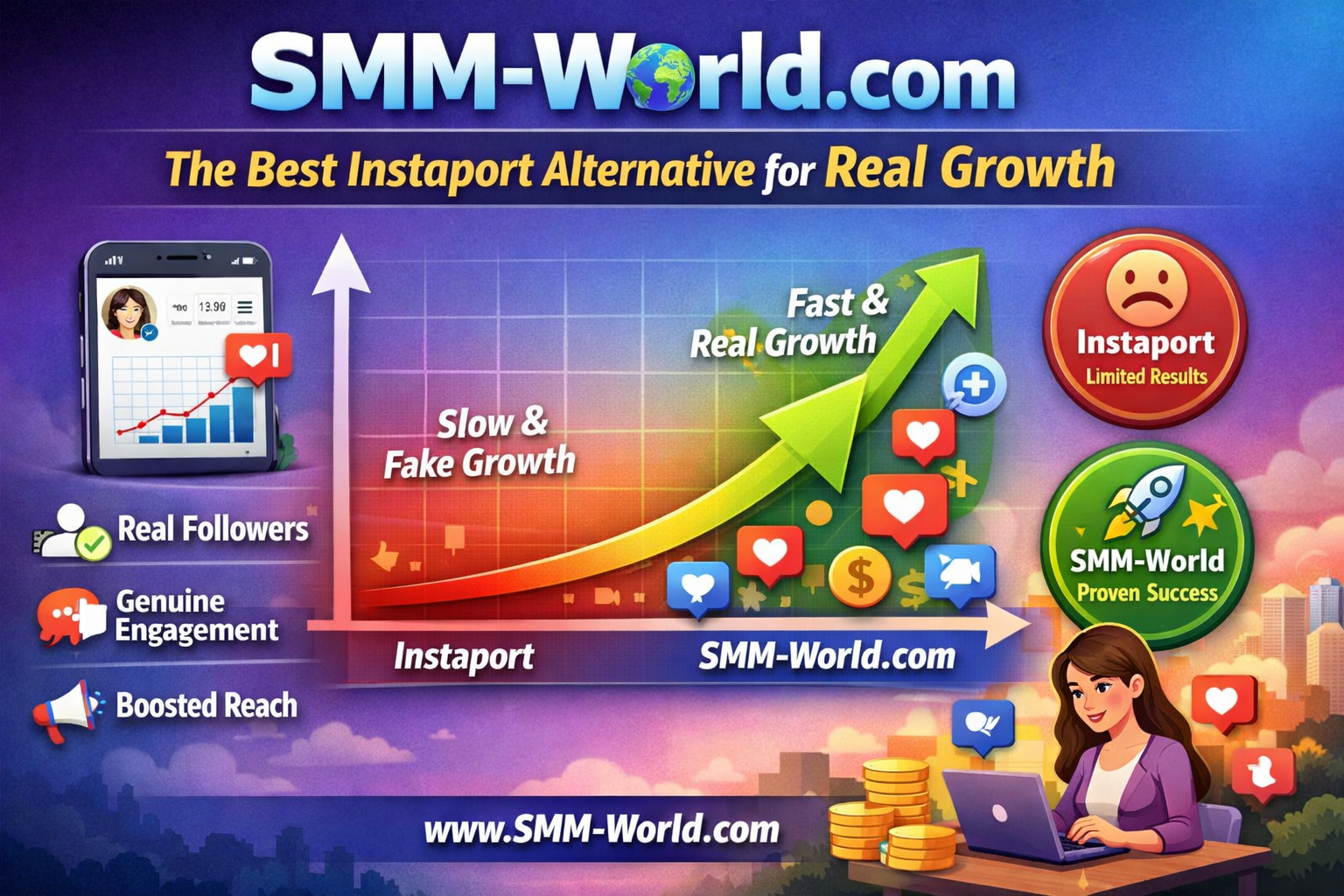 SMM-World.com – The Best Instaport Alternative for Real Growth